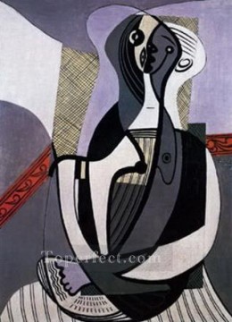  man - Woman Sitting 3 1927 cubist Pablo Picasso
